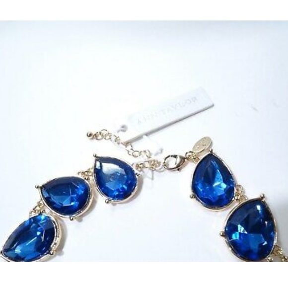 — Ann Taylor — Metallic Blue Teardrop Necklace - Picture 4 of 6